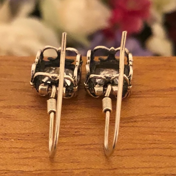 Silpada Sterling Silver Cubic Zirconia Uptown Earrings W0975 - Picture 15 of 16